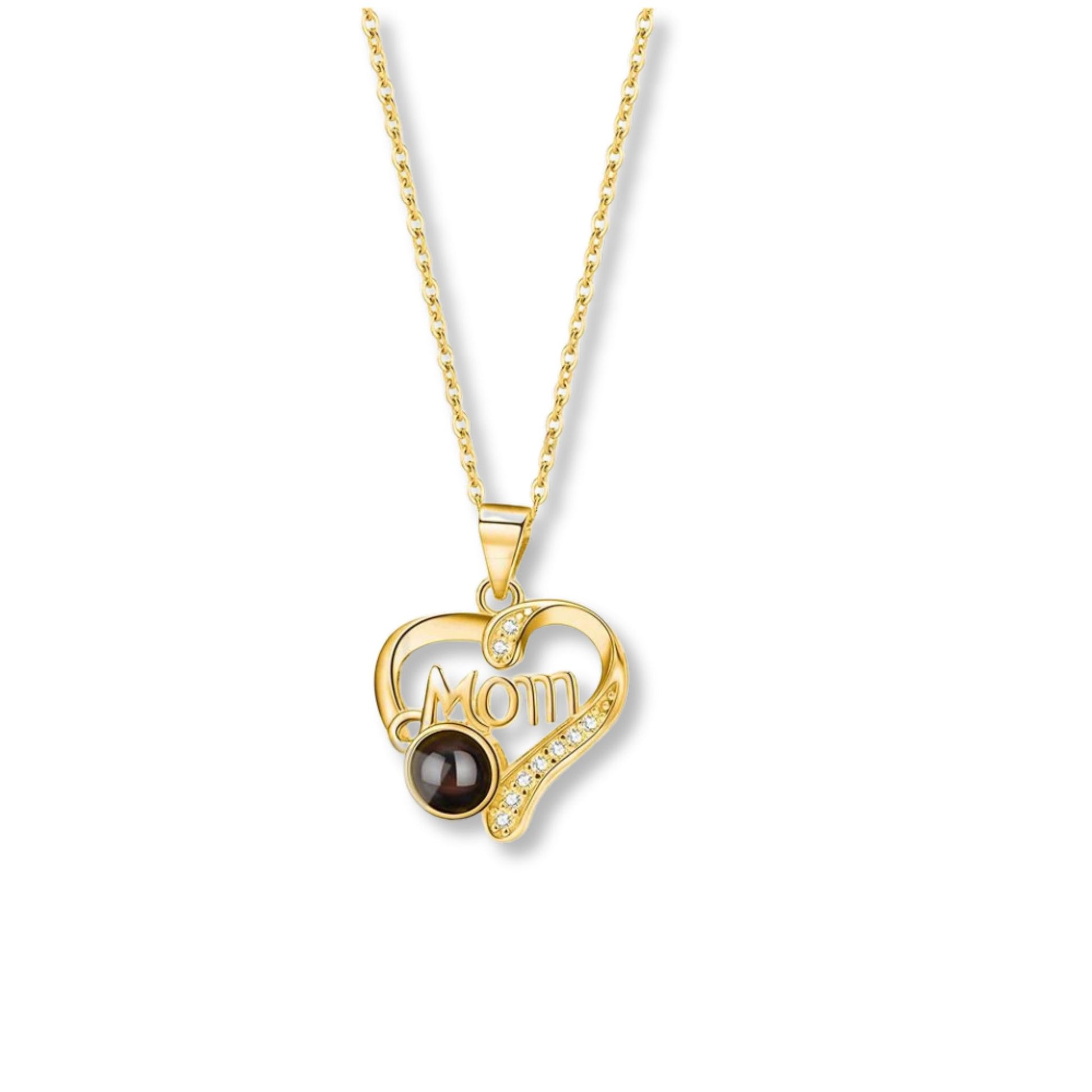 Mums Eternal Embrace - Custom Photo Projection Heart Pendants - Personalisr Au