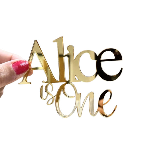 Personalised Name & Age Birthday Cake Topper - cake topper Personalisr Au