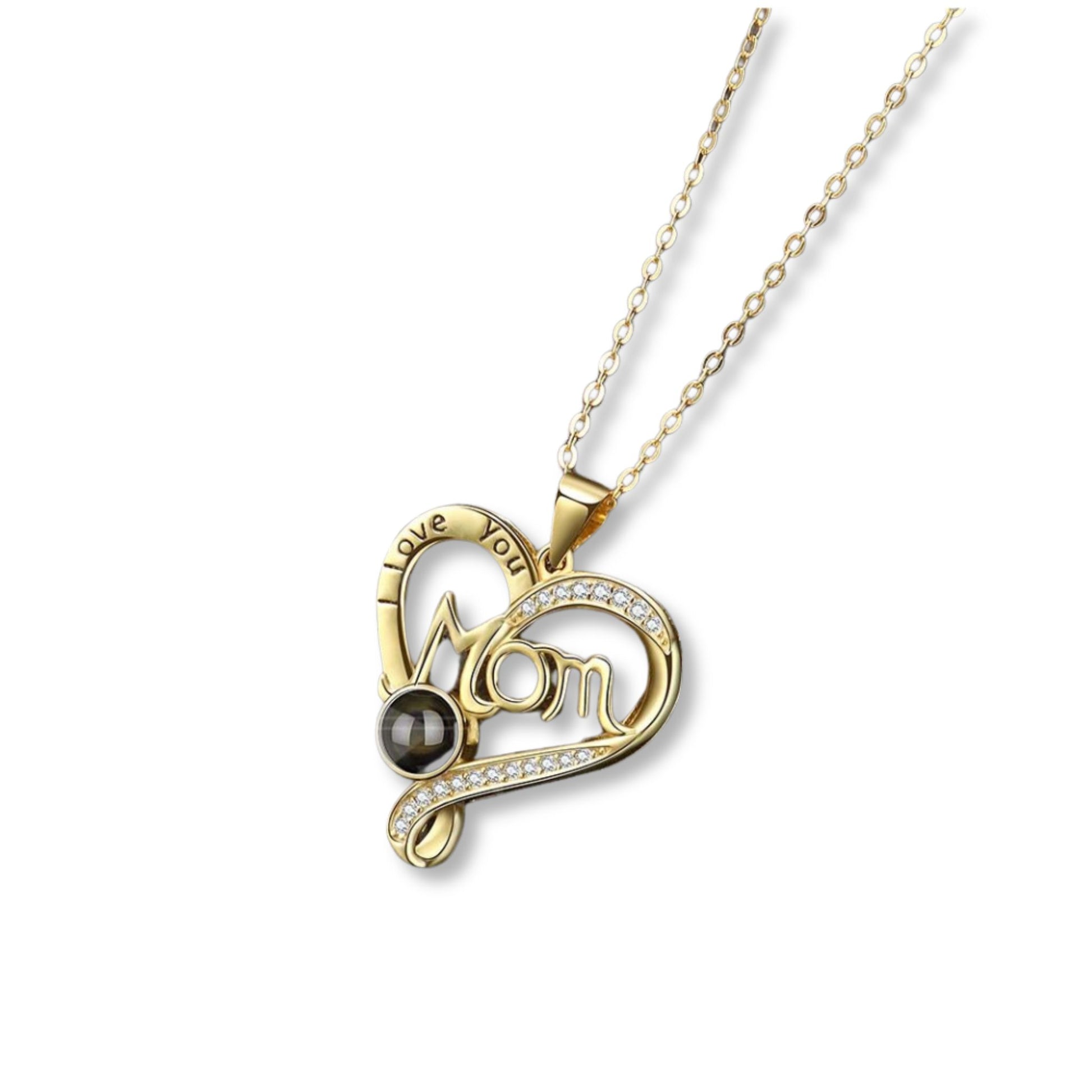 Mums Eternal Embrace - Custom Photo Projection Heart Pendants - Personalisr Au