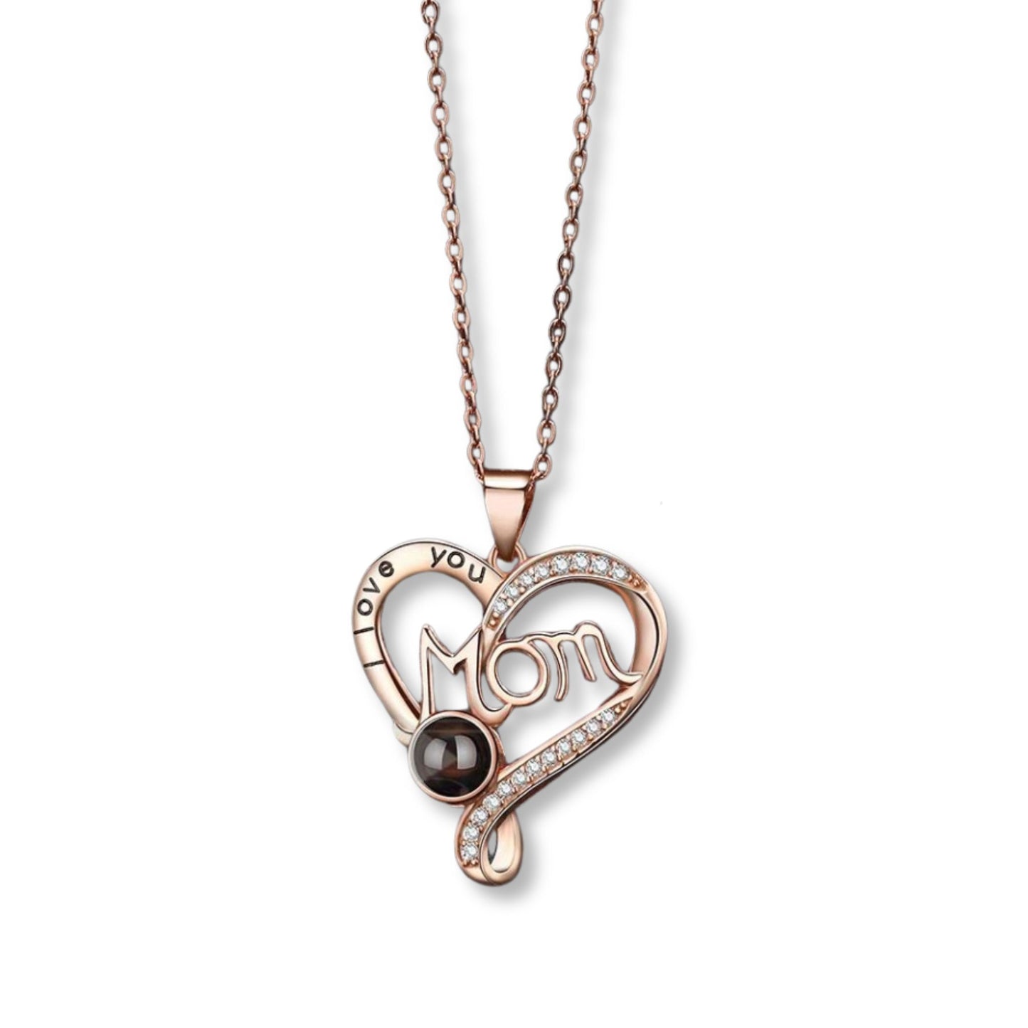 Custom Photo Projection Heart Pendants for Mums,Photo Necklaces