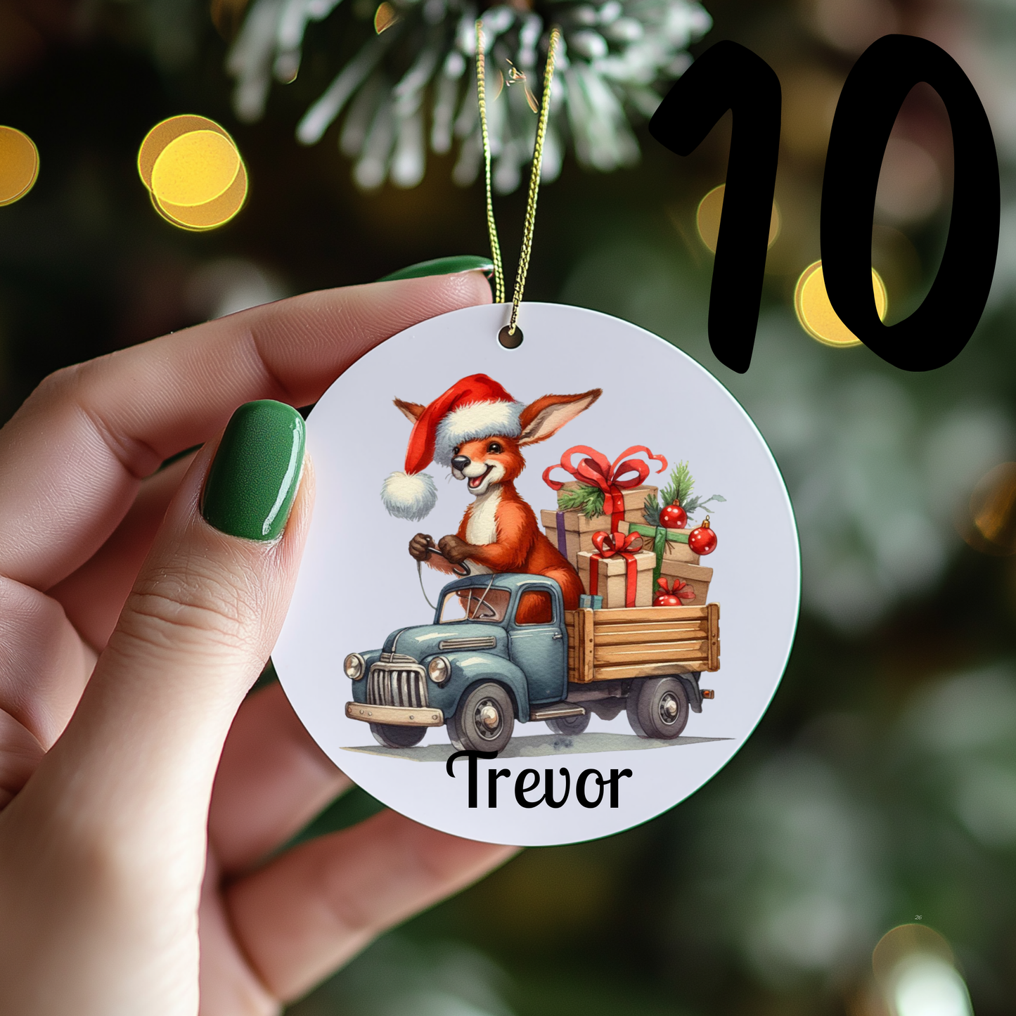 Australian Christmas Ornaments with Custom Photo