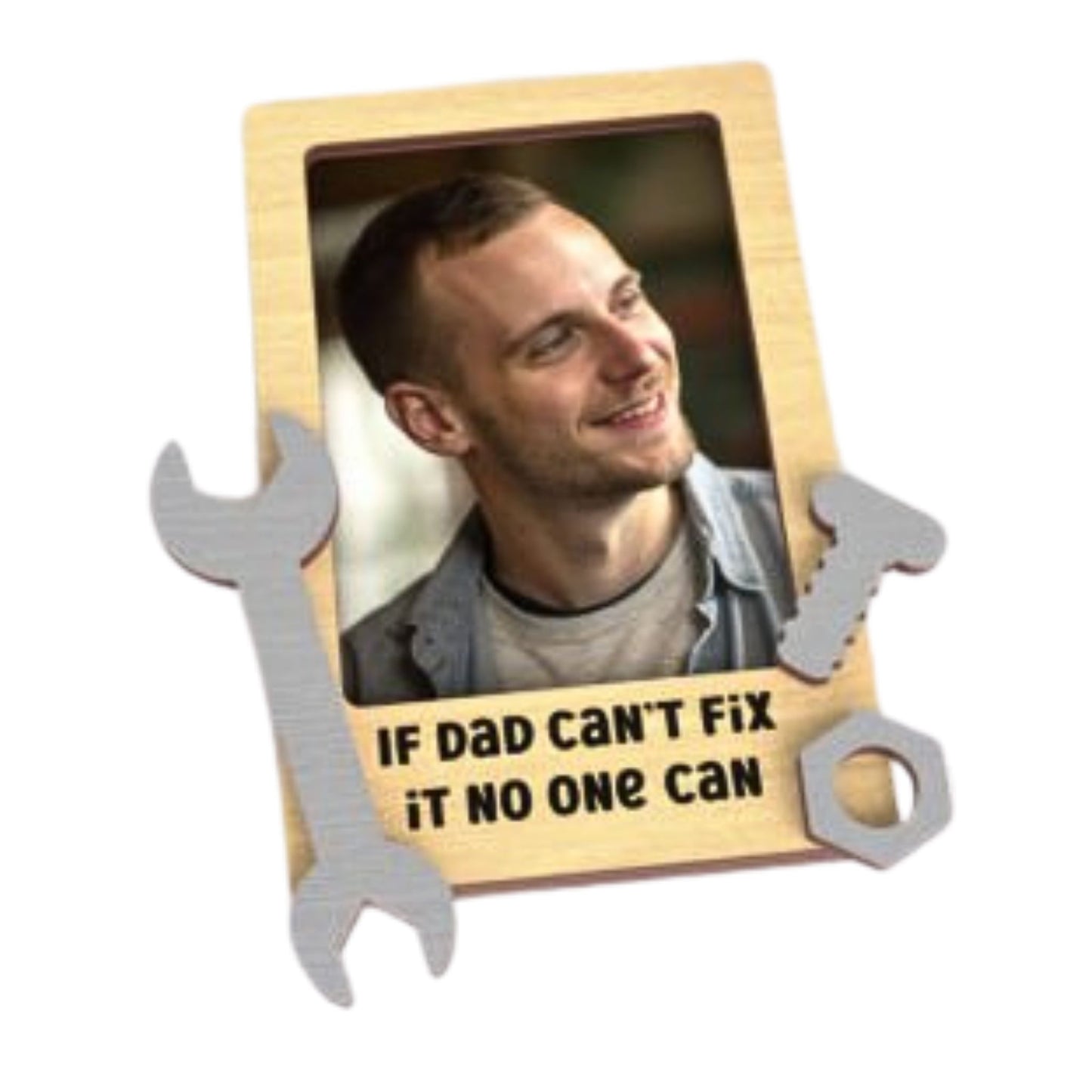 custom fathers day gift wooden photo frame magnet