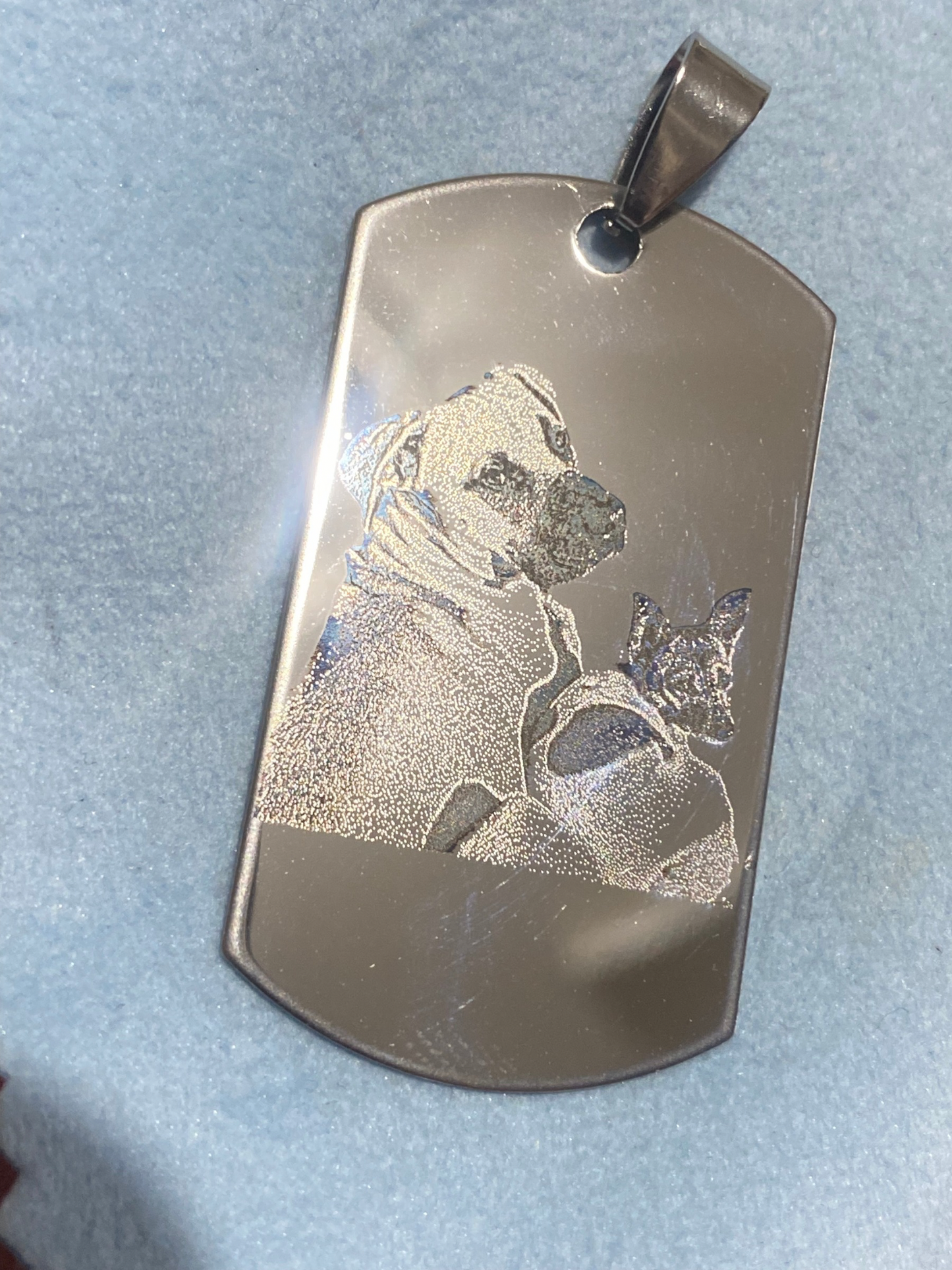 Engraved Pet Photo Keyring Pendant Australia