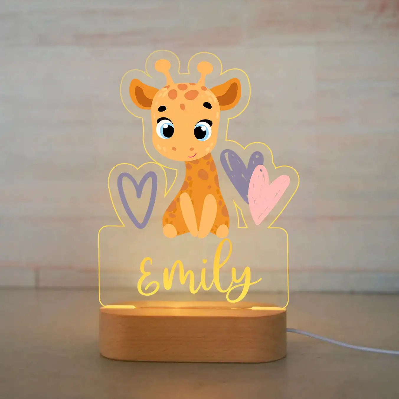 Kids Personalised Night Lights - Baby Zoo Animal Collection - nightlight - Personalisr Au