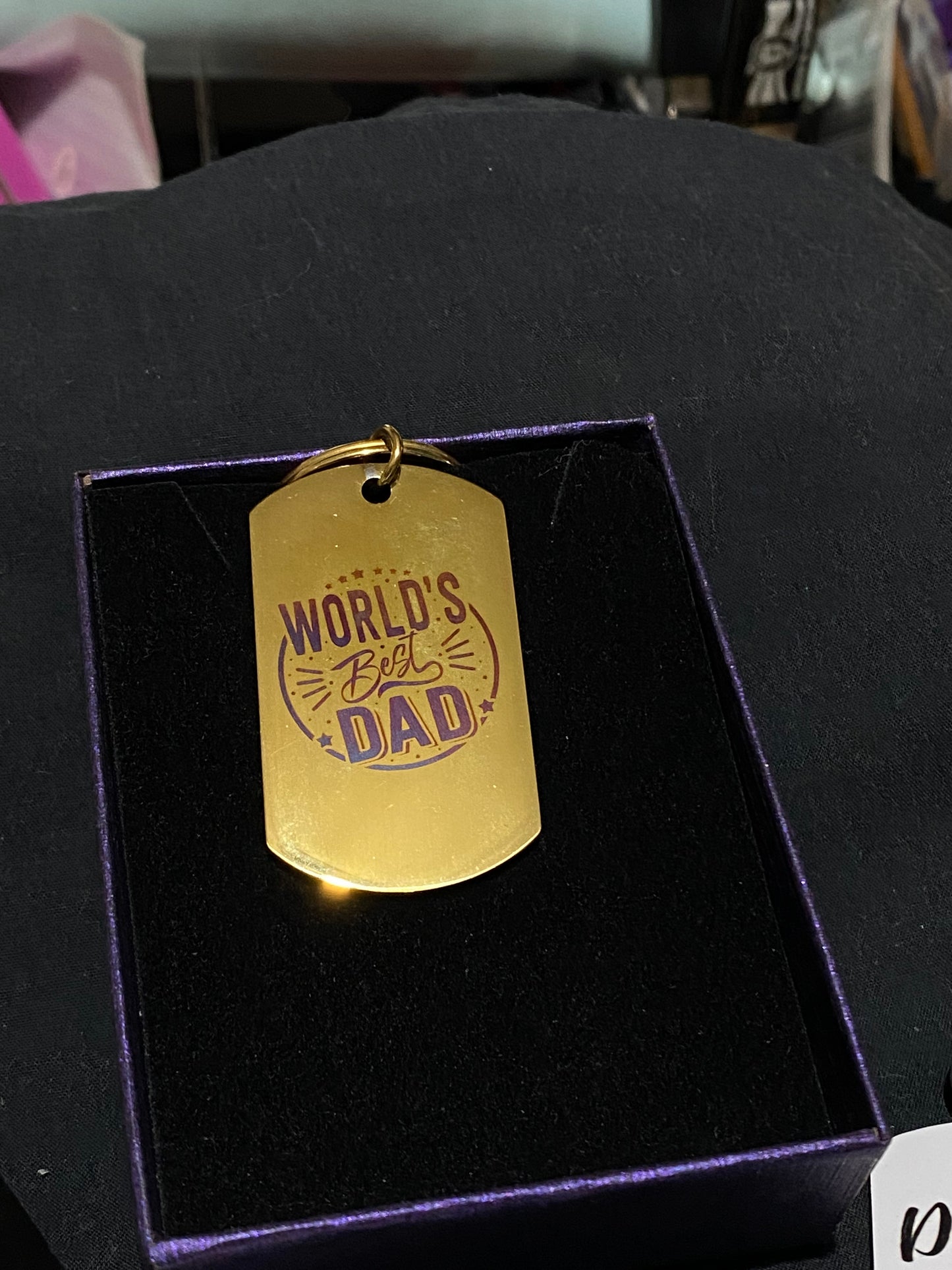 Personalised Dad Keychain Gift Set with Custom Photo Tag