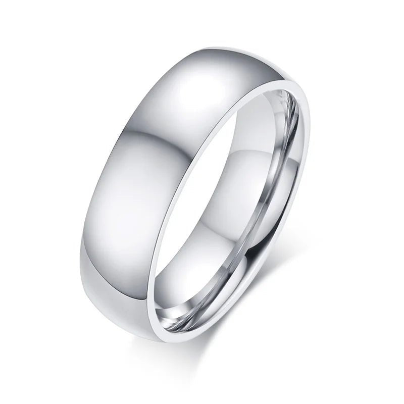 Couple Rings - Stainless Steel & Cubic Zirconiaengraved ring