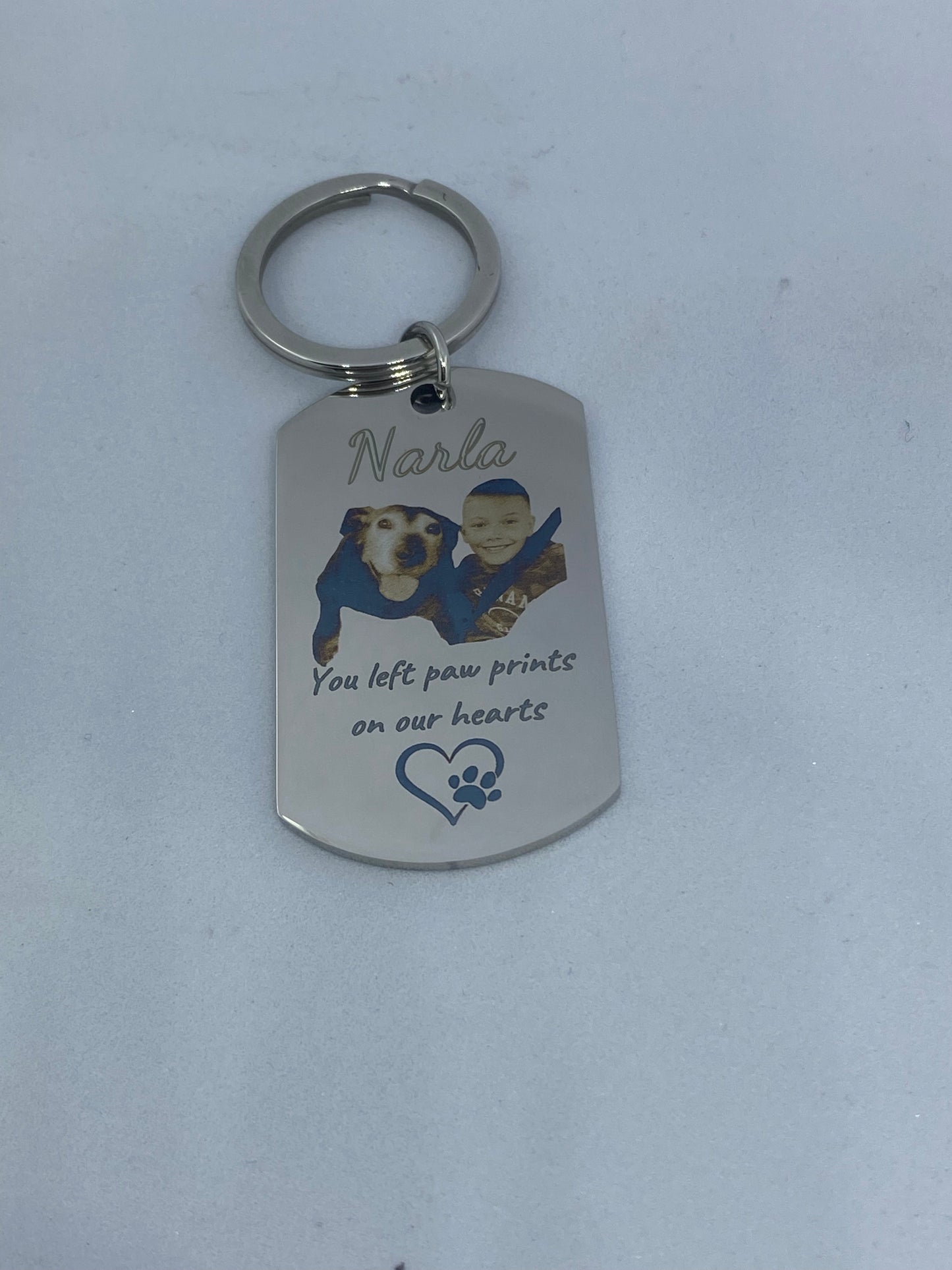 Engraved Pet Photo Memorial Keychain - Key Chains Personalisr Au
