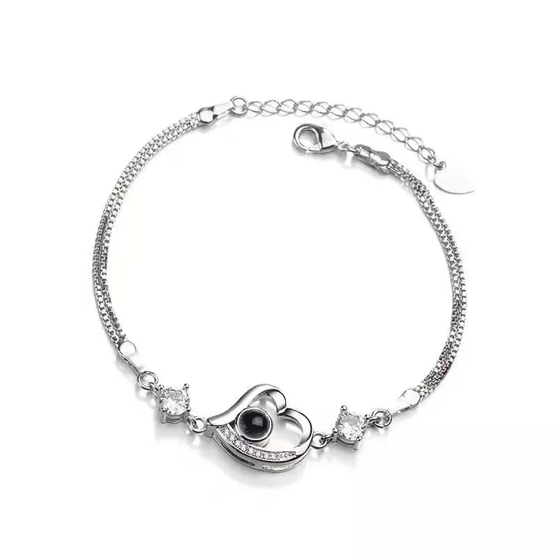 Personalised Silver Photo Bracelet Collection - Projection Charms