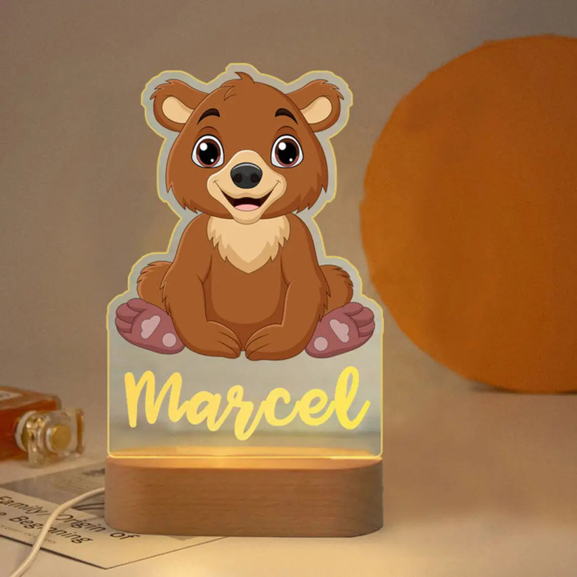 Kids Personalised Night Lights - Baby Zoo Animal Collectionnightlight