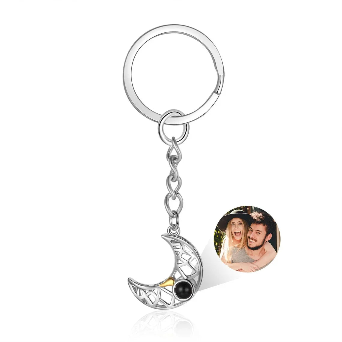 Sun Moon Photo Projection Matching Keychain