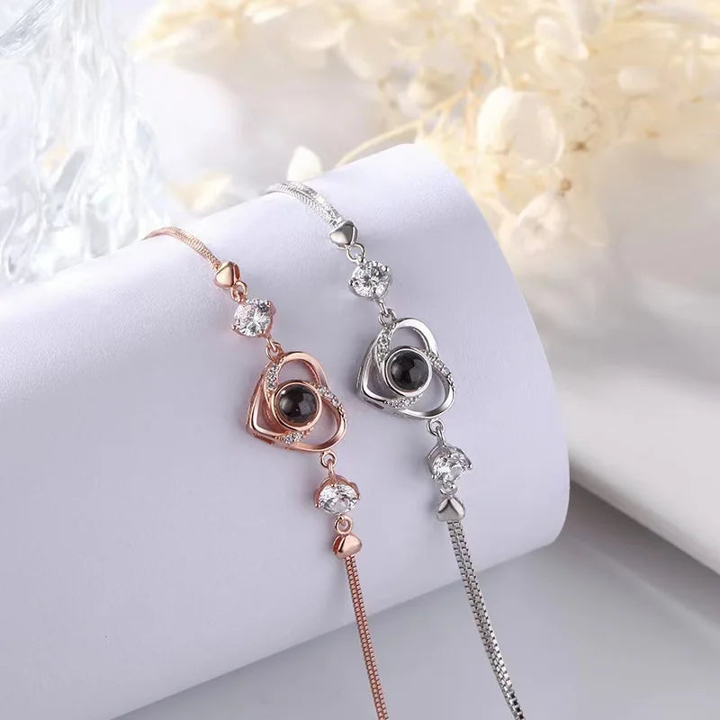 Personalised Silver Photo Bracelet Collection - Projection Charms