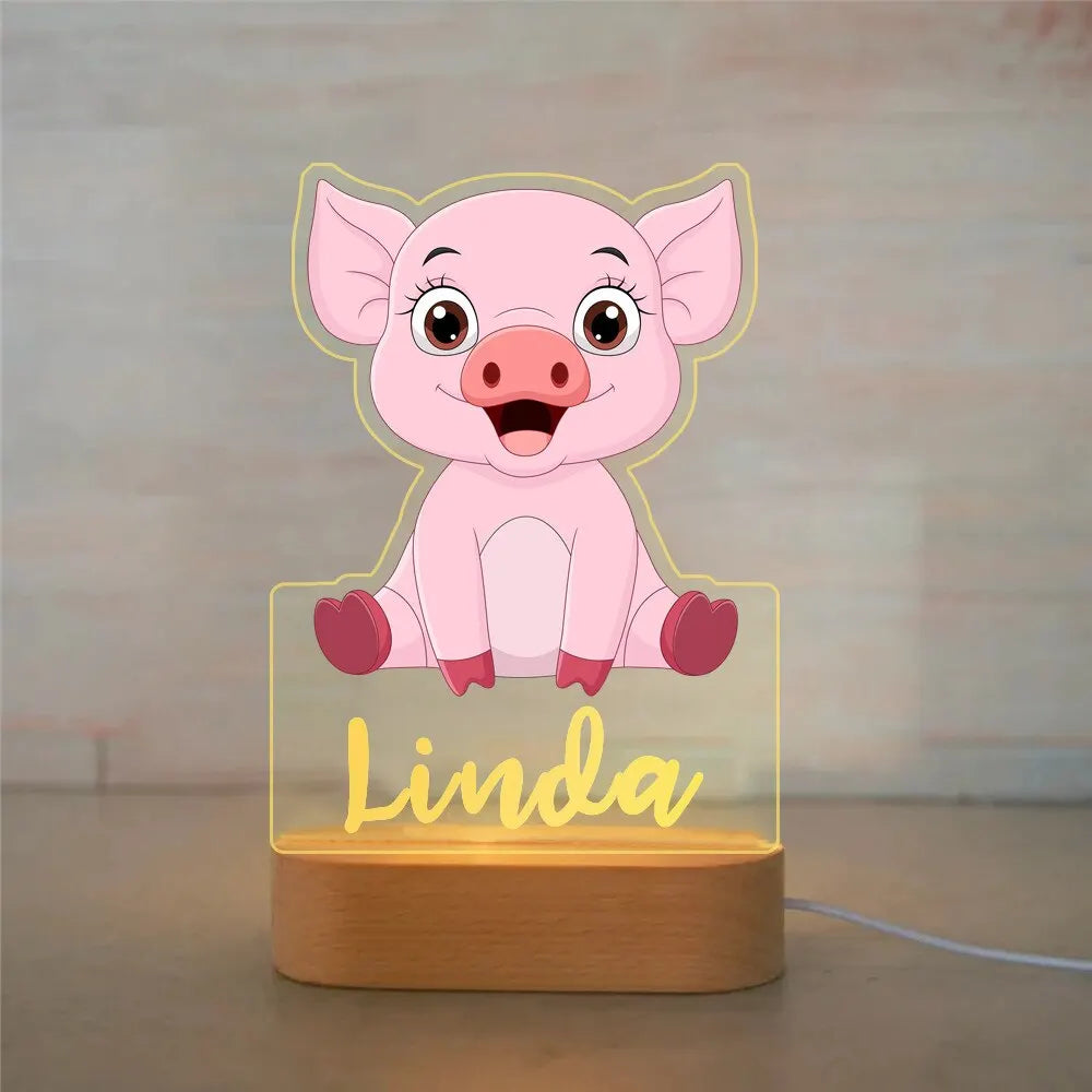 Kids Personalised Night Lights - Zoo, Trucks, Dinosaurs, Unicorns - nightlight Personalisr Au