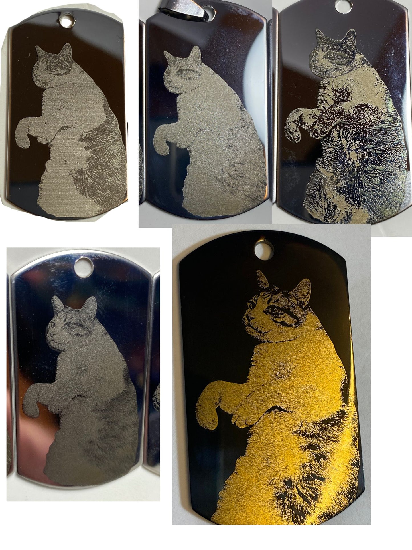 Engraved Pet Photo Keyring Pendant Australia