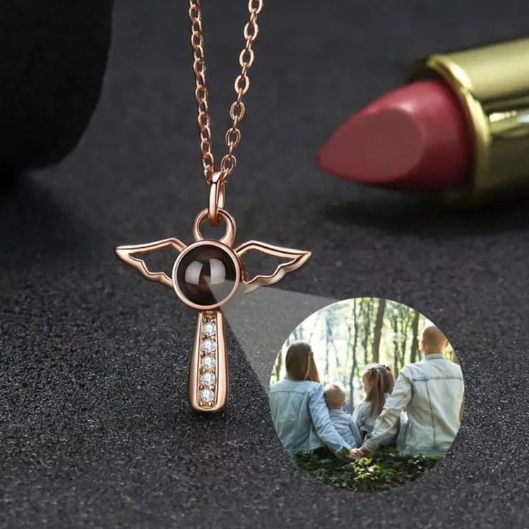 Angel Photo Projection Photograph Necklace