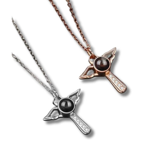 Angel Photo Projection Photograph Necklace - Necklace Personalisr Au