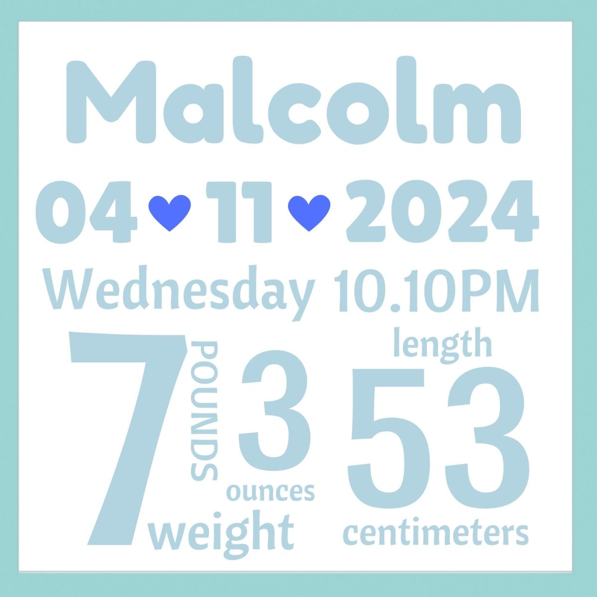 Baby Announcement Glass Photo Prints for Boy or Girl - Glass print Personalisr Au