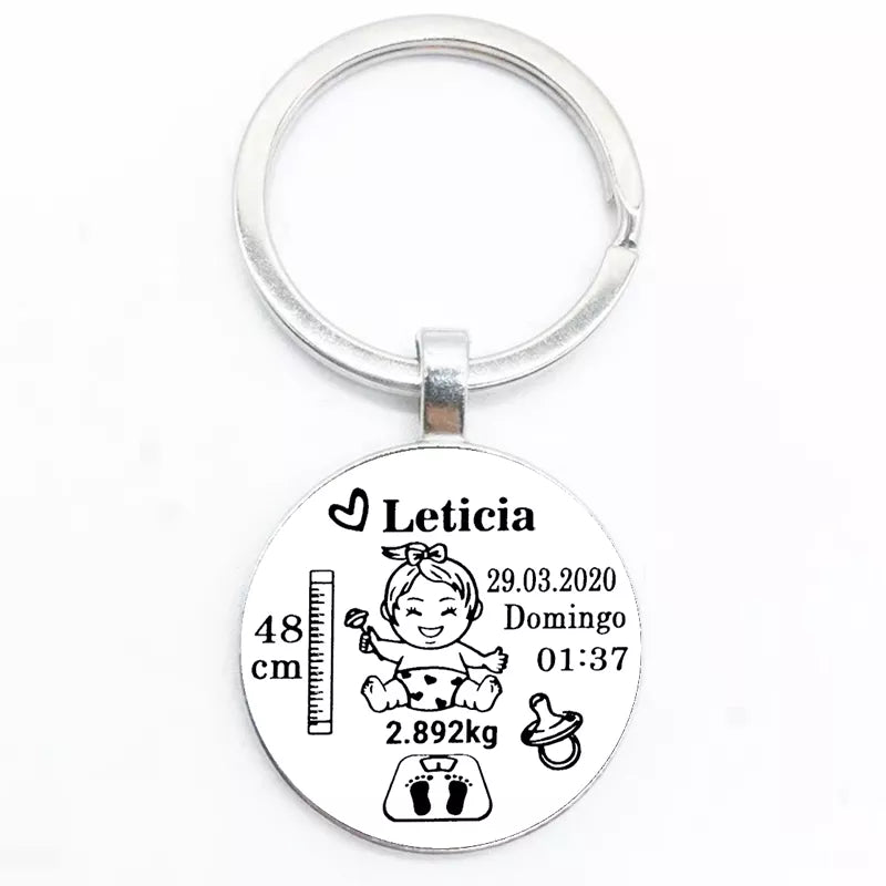 Baby Commemorative Custom Key Ring - Key Chains Personalisr Au