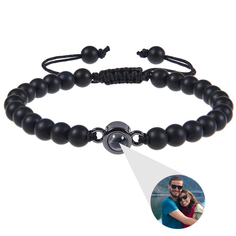 Beaded Photo Projection Bracelet - photo bracelets Personalisr Au