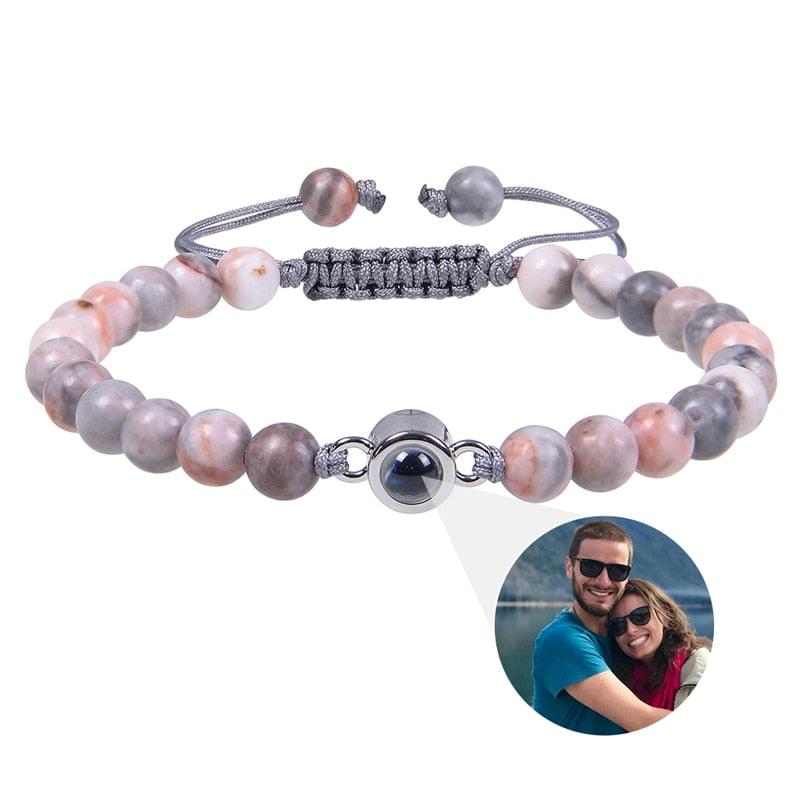 Beaded Photo Projection Bracelet - photo bracelets Personalisr Au