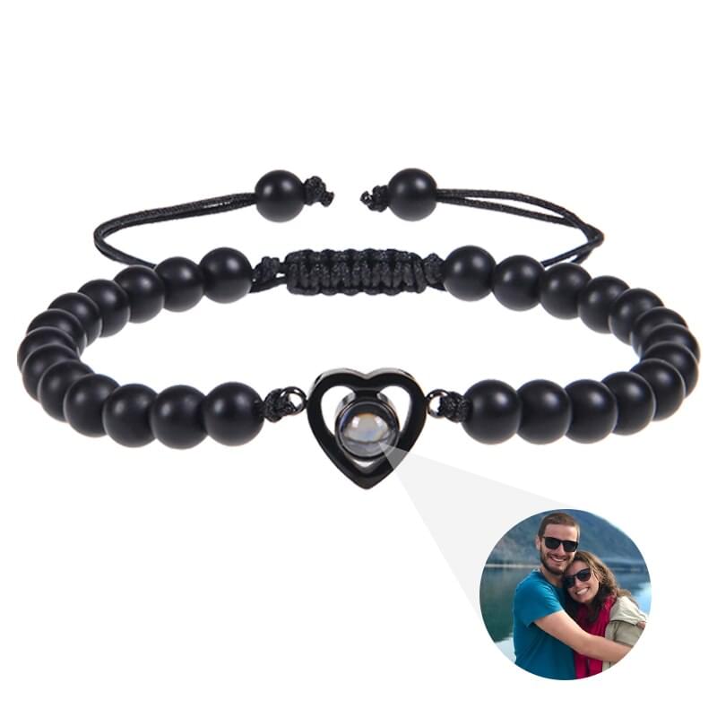 Beaded Photo Projection Bracelet - photo bracelets Personalisr Au
