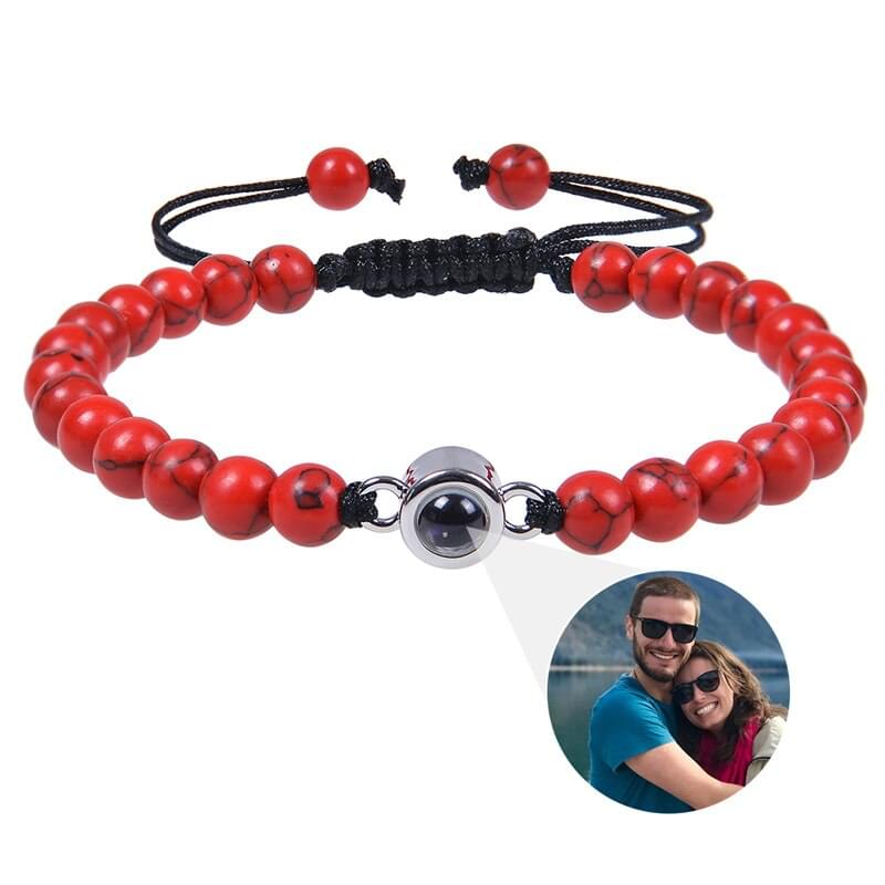 Beaded Photo Projection Bracelet - photo bracelets Personalisr Au