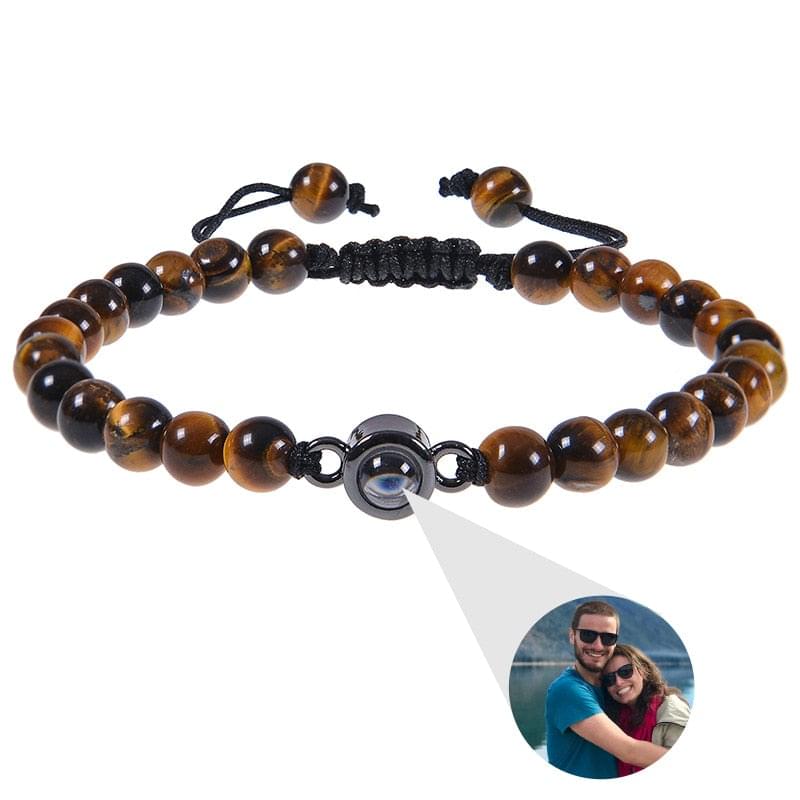 Beaded Photo Projection Bracelet - photo bracelets Personalisr Au