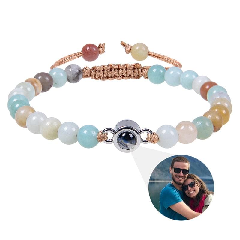Beaded Photo Projection Bracelet - photo bracelets Personalisr Au