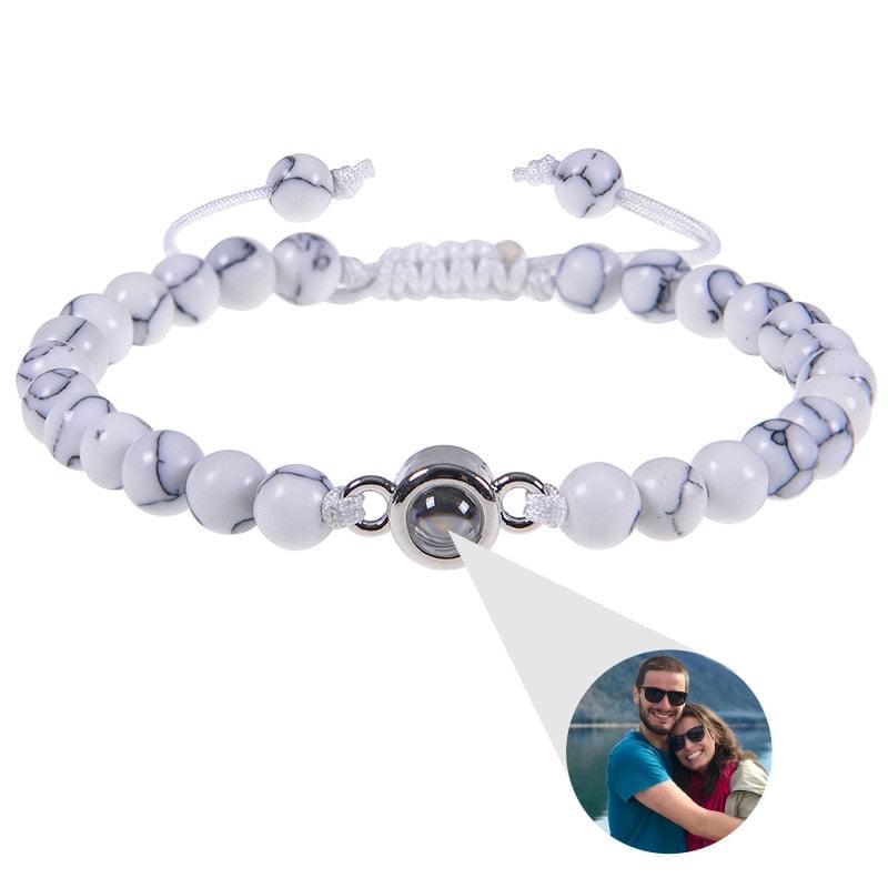 Beaded Photo Projection Bracelet - photo bracelets Personalisr Au