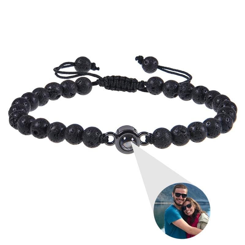 Beaded Photo Projection Bracelet - photo bracelets Personalisr Au