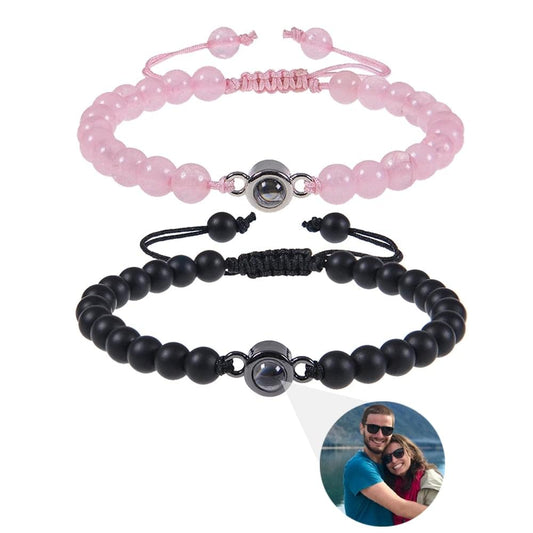 Beaded Photo Projection Bracelet - photo bracelets Personalisr Au