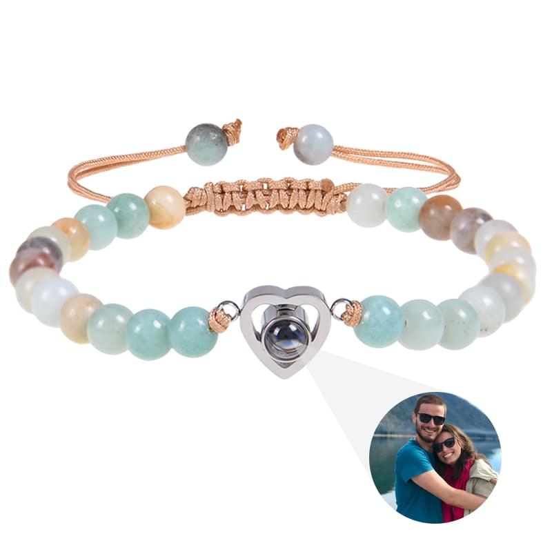 Beaded Photo Projection Bracelet - photo bracelets Personalisr Au