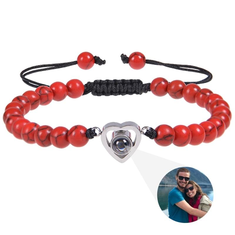 Beaded Photo Projection Bracelet - photo bracelets Personalisr Au