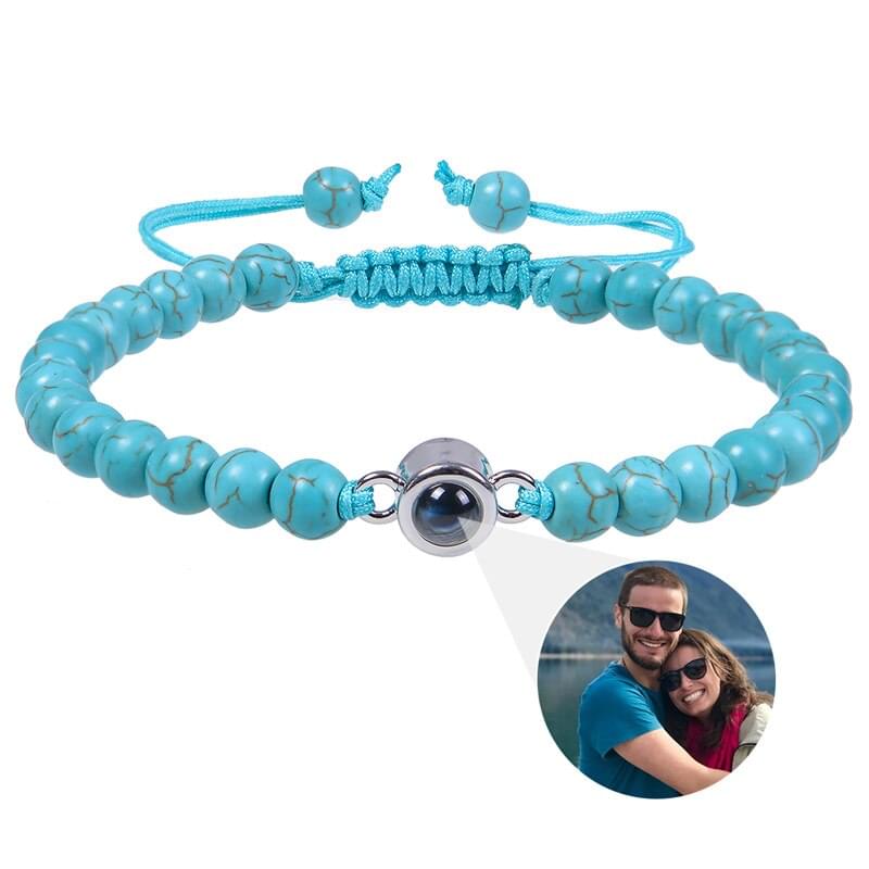 Beaded Photo Projection Bracelet - photo bracelets Personalisr Au