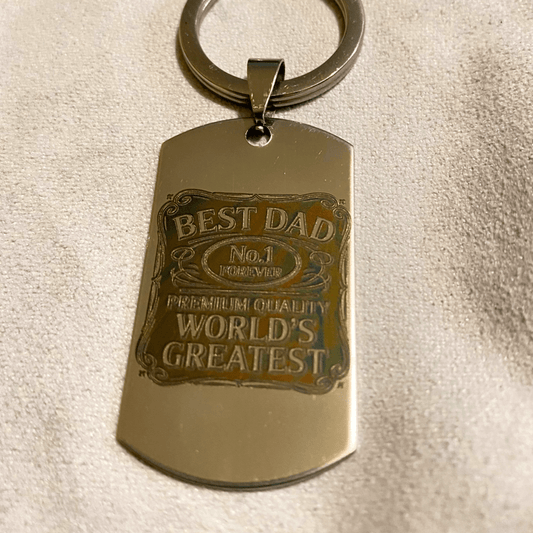 Best Dad Personalised Stainless Steel Pendant - pendant Personalisr Au