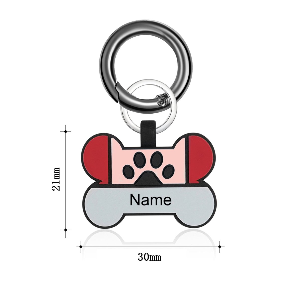 Bone Shaped Silicone Pet I.D. Tag - Dog Tag Personalisr Au