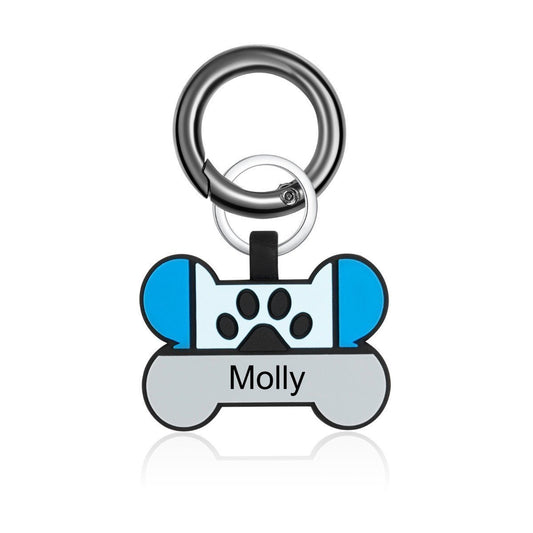 Bone Shaped Silicone Pet I.D. Tag - Dog Tag Personalisr Au