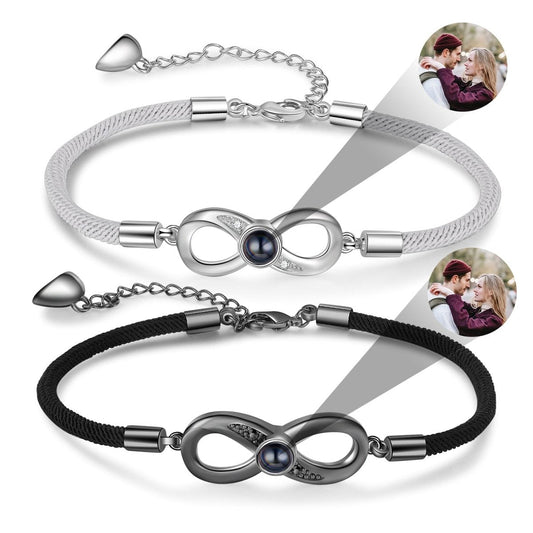Photo Projection Infinity Matching Couples Bracelets - photo bracelets Personalisr Au