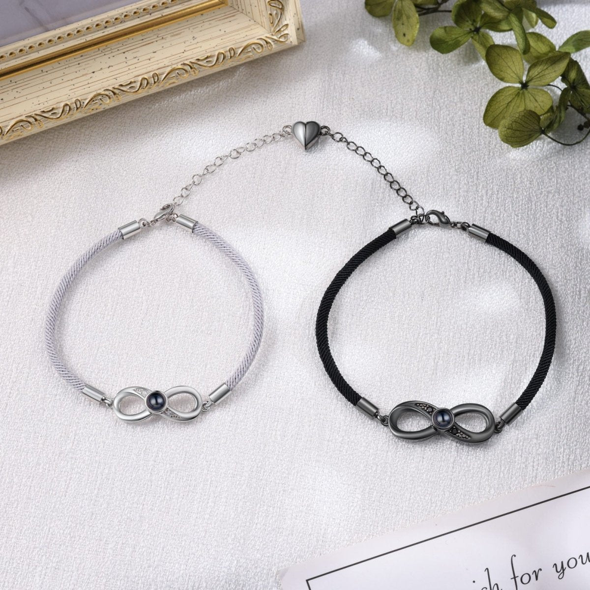 Photo Projection Infinity Matching Couples Bracelets - photo bracelets Personalisr Au