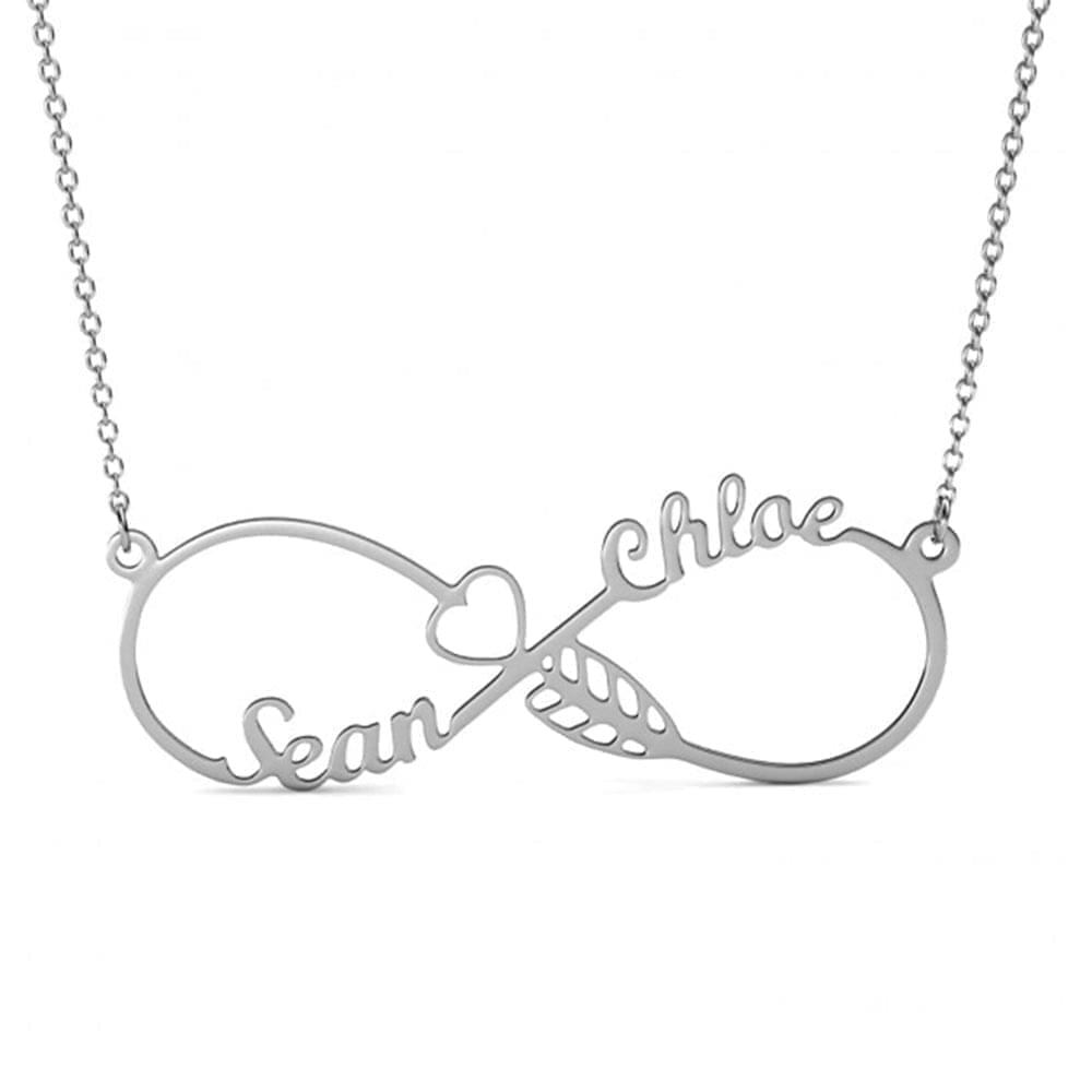 Custom 2 Name Infinity Sign Necklace - custom 2 name necklace Personalisr Au