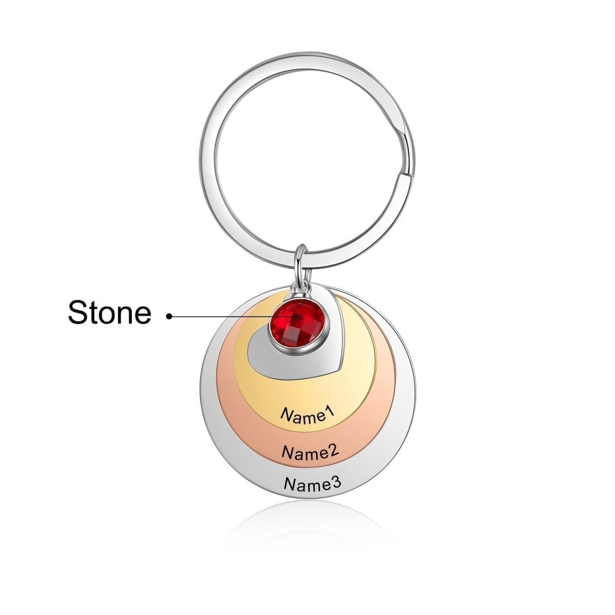Custom 3 Disk Personalised Keychain - Personalisr Au