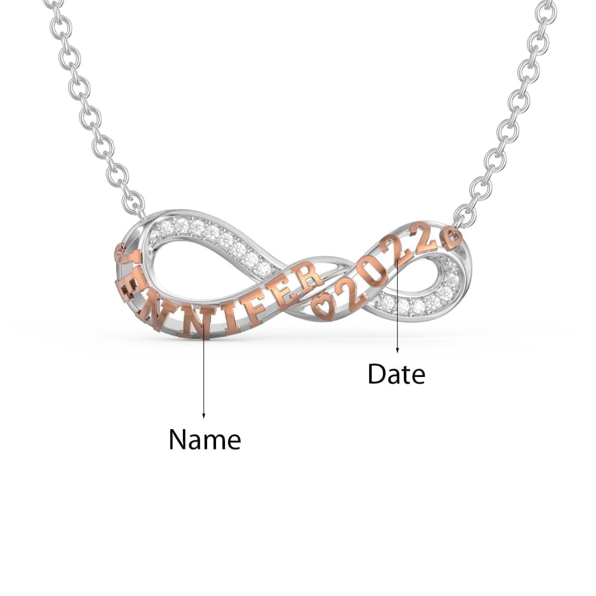 Custom Infinity Couples Necklace - Apparel & Accessories Personalisr Au