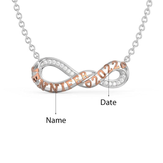 Custom Infinity Couples Necklace - Apparel & Accessories Personalisr Au