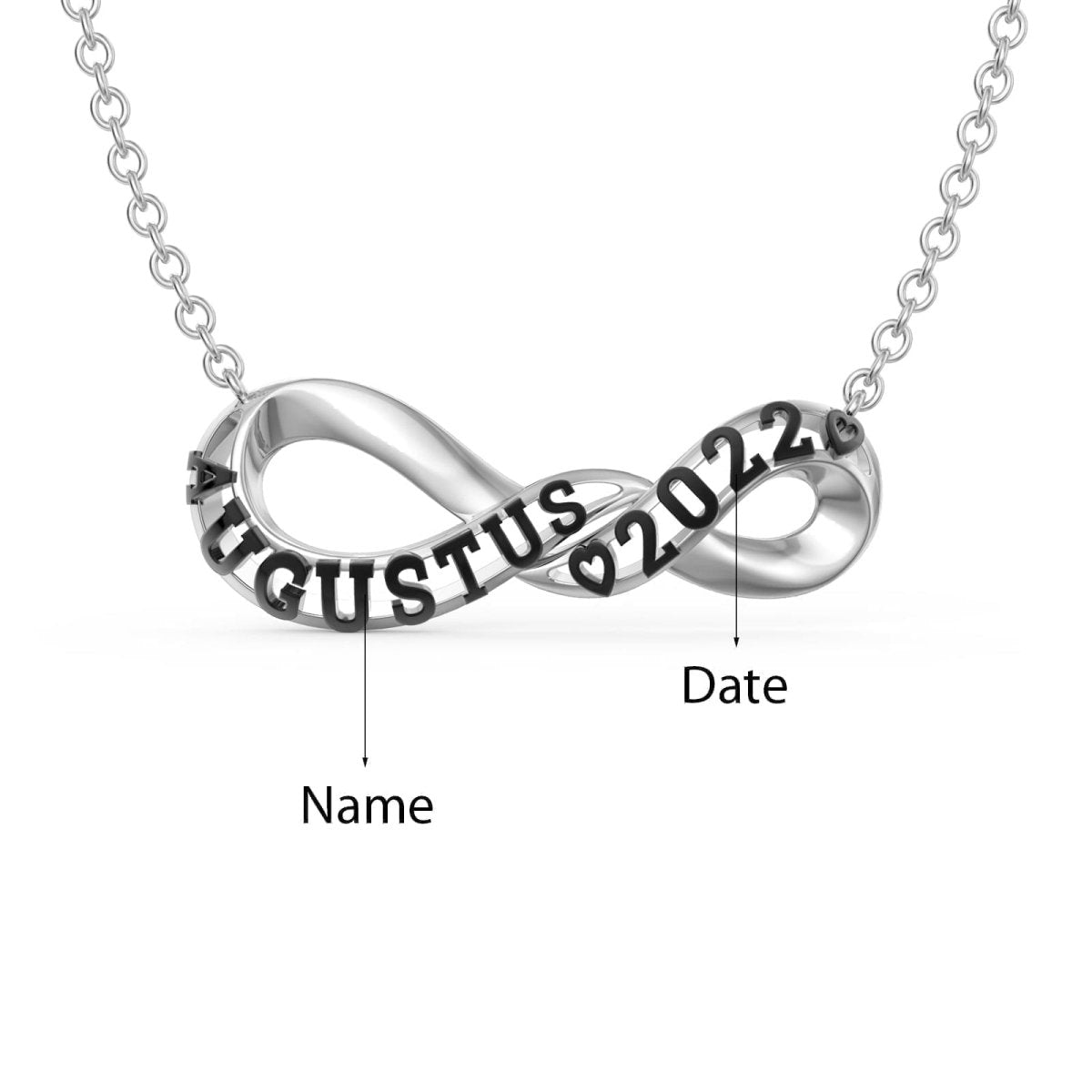 Custom Infinity Couples Necklace - Apparel & Accessories Personalisr Au