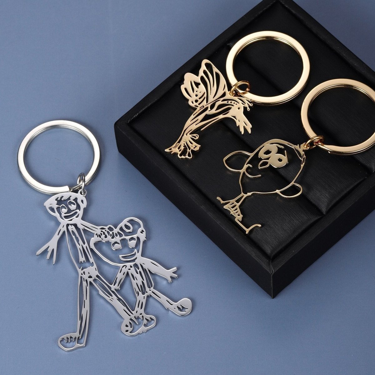 Custom Art Keychain - Personalised Drawing Keychain2022 - 08,Key Chains