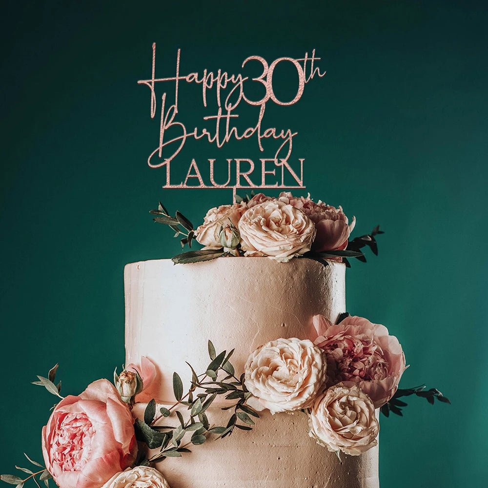 Custom Birthday Cake Topper with Name & Age - cake topper Personalisr Au