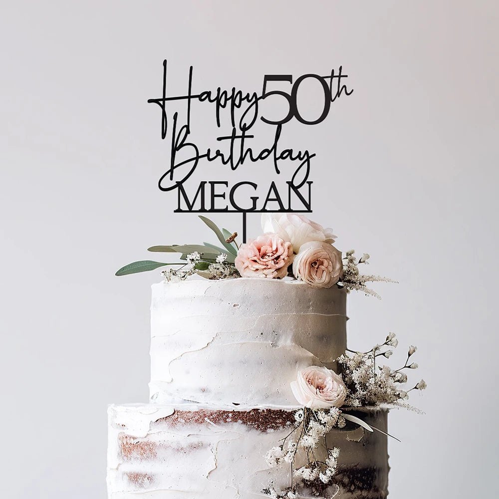 Custom Birthday Cake Topper with Name & Age - cake topper Personalisr Au