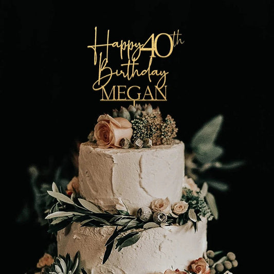 Custom Birthday Cake Topper with Name & Age - cake topper Personalisr Au