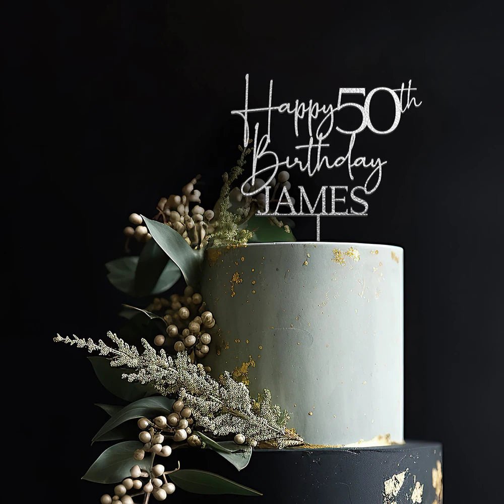 Custom Birthday Cake Topper with Name & Age - cake topper Personalisr Au