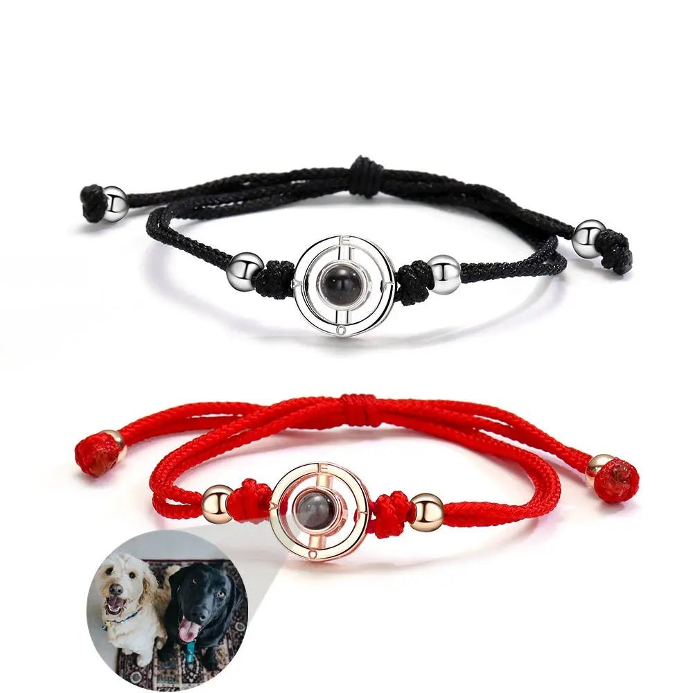 Custom Bracelets 925 Silver Projection Photo Bracelets - couples bracelets Personalisr Au