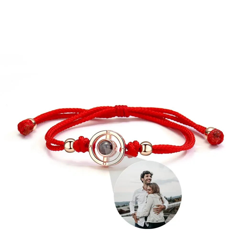 Custom Bracelets 925 Silver Projection Photo Bracelets - couples bracelets Personalisr Au